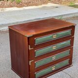 Vintage Scandinavian wooden ship cabin style chest of drawers