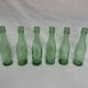 Set of 6 vintage glass soda bottles