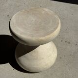 Pawn Bleach - Stool, side table, end table in solid mango wood