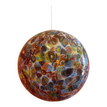 Multicoloured Murrine Sphere in Contemporary Murano-Style Glass