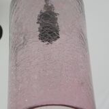 Cylindrical pink cracked glass ceiling lamp Retro design light fixture