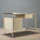 Vintage writing desk in enamelled and laminated metal, design, Italy, 1960s