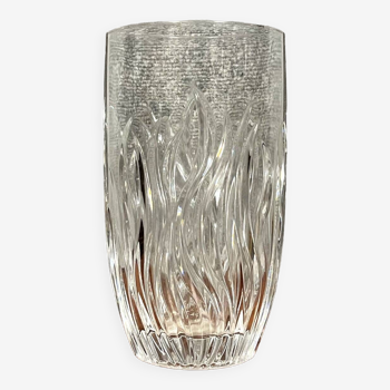 Lancel Paris : vase en cristal vers 1970