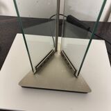 Lampadaire verre et àcier chromé, Mauro Marzollo, TVE 1980