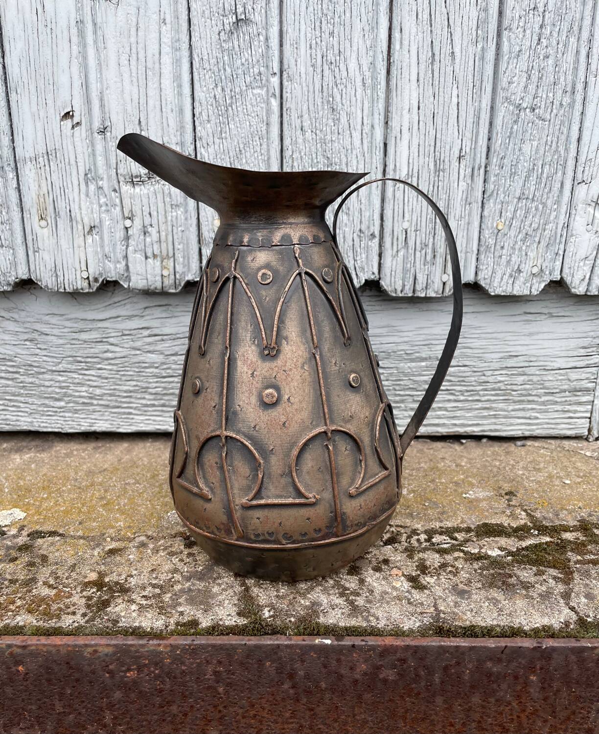 Arts and Crafts: Jug with Alpha and Omega Decorations 1900