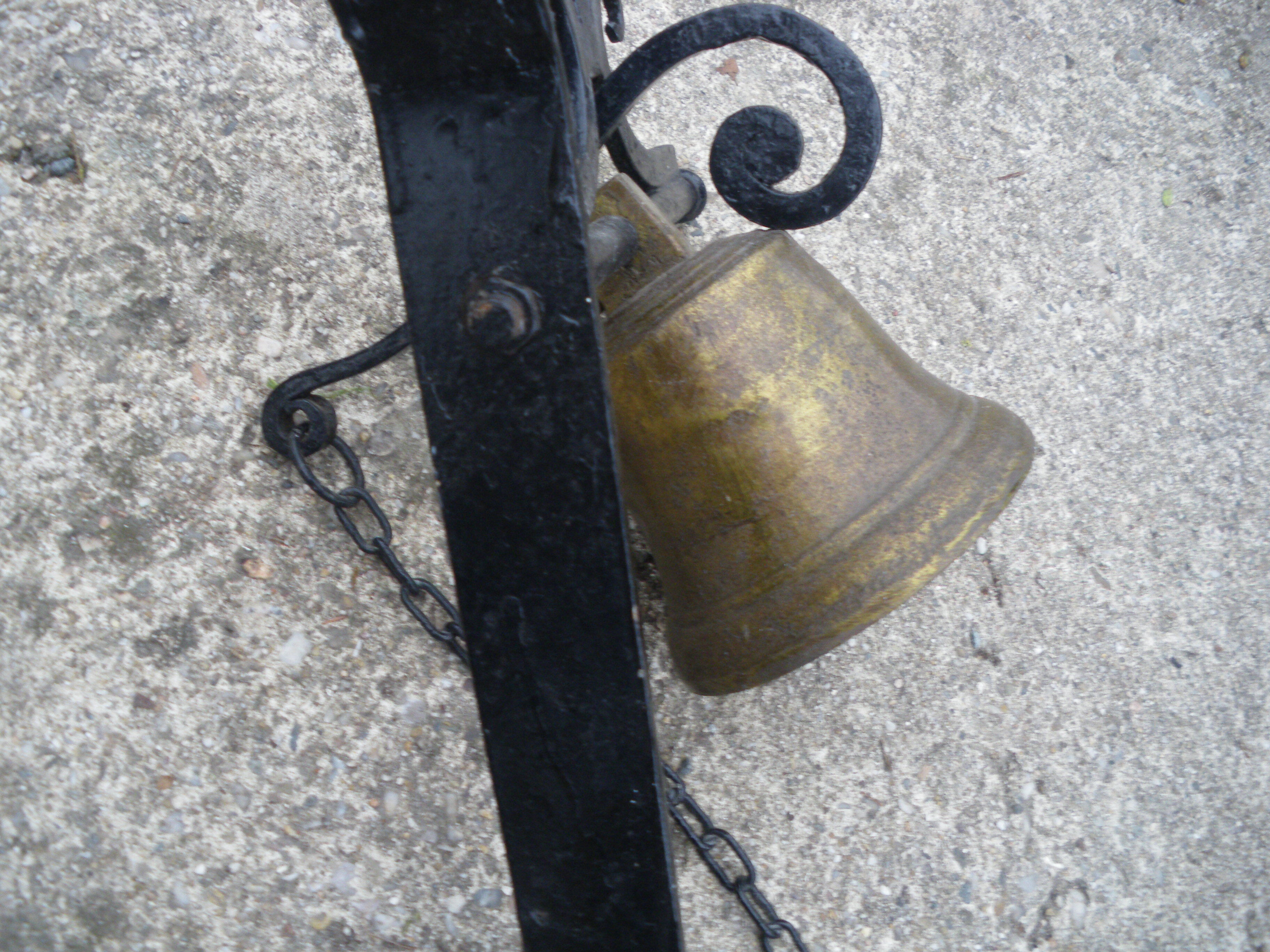 Bronze wrought iron bell