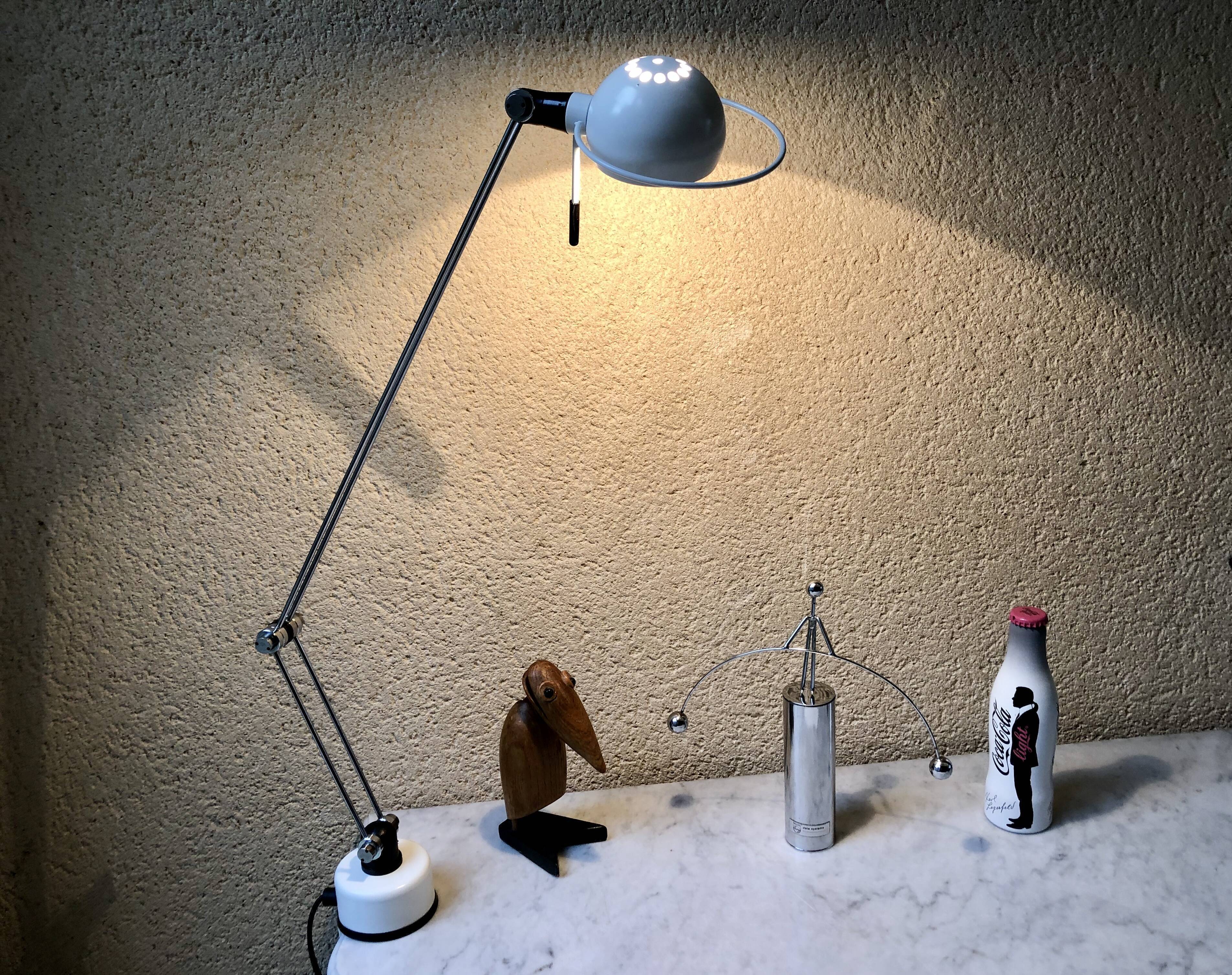 Office lamp architect Aluminor France vintage 80