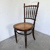 Série 4 chaises bistrot cannage Fischel n019