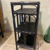 Black rattan shelf