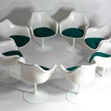 Large set of 8 tulip armchairs by Eero Saarinen for Knoll International, 1970s
