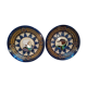 Pair of plates HB Quimper décor embroidery couple XX °