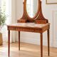 Art Deco dressing table in oak and red marble, 1920s-30s.