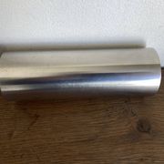Space Age 1970s brushed steel flower vase