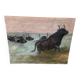 Old pastel signed Théo Mayan: "In Camargue" (early 1900)