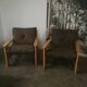 Paire de fauteuils vintage en bois