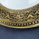 6 Limoges F Legrand plates with black and fine gold decoration, 18.5 cm