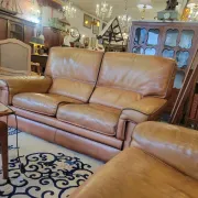 Pair of leather sofas