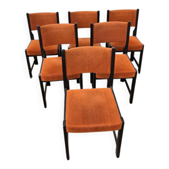 Set of 6 beautiful vintage brutalist chairs.