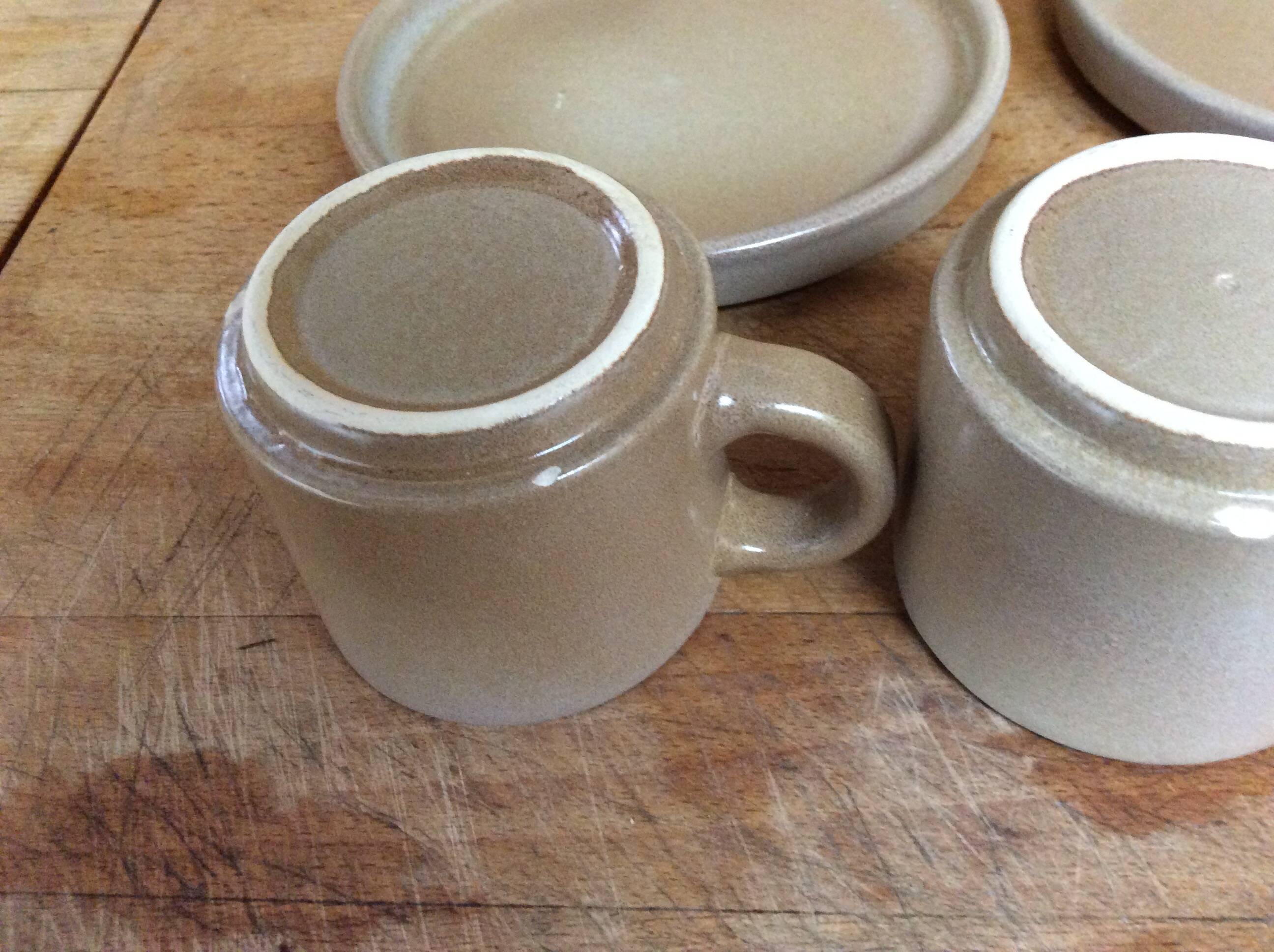 Stoneware coffee cups