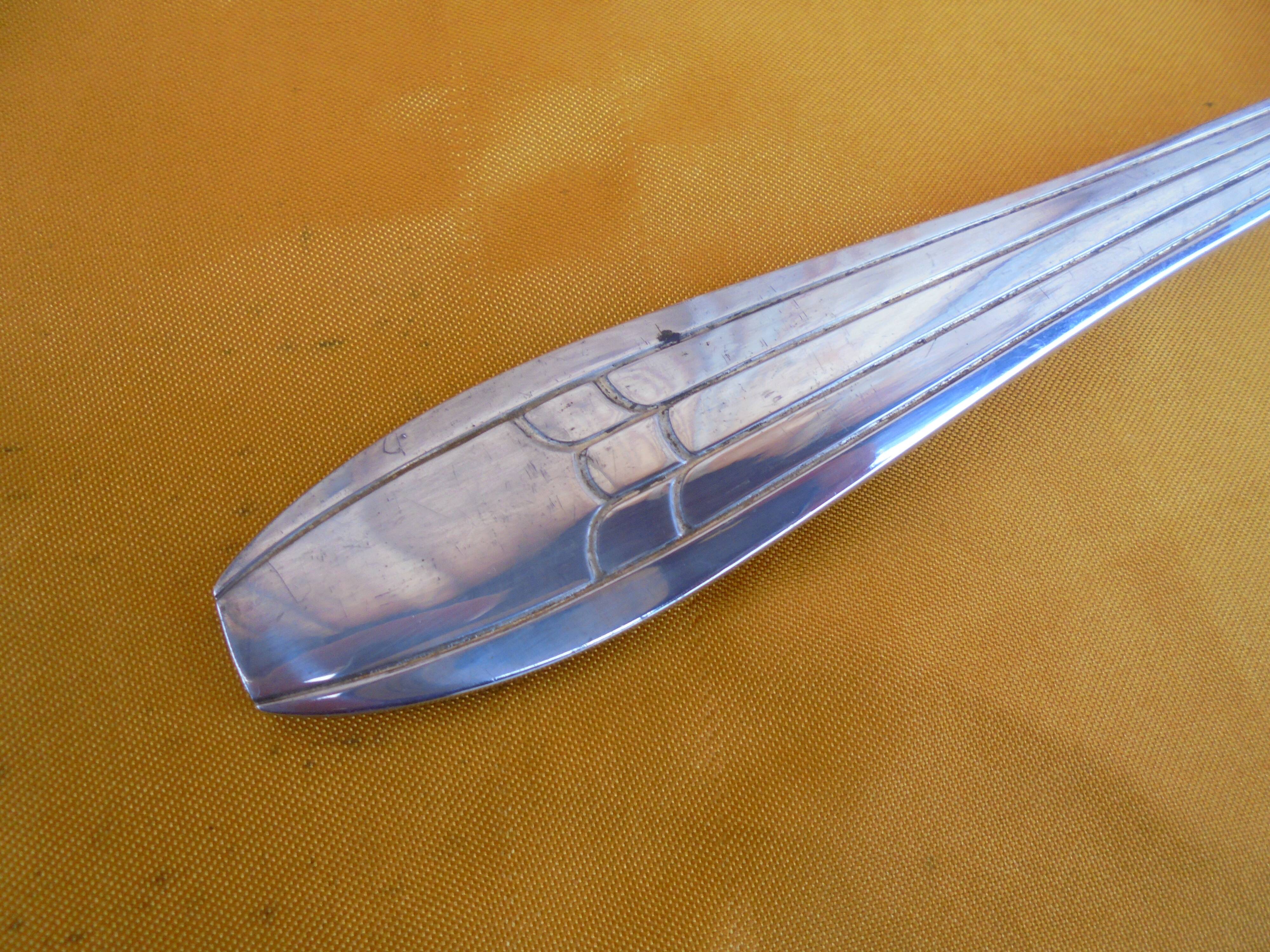 Art deco ladle silver metal goldsmith's hallmark