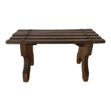 Wooden stool plant holder