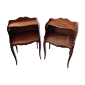 Pair of bedside tables niche Louis XV style