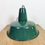 Large Industrial Green Enamel Factory Pendant Lamp, 1960s