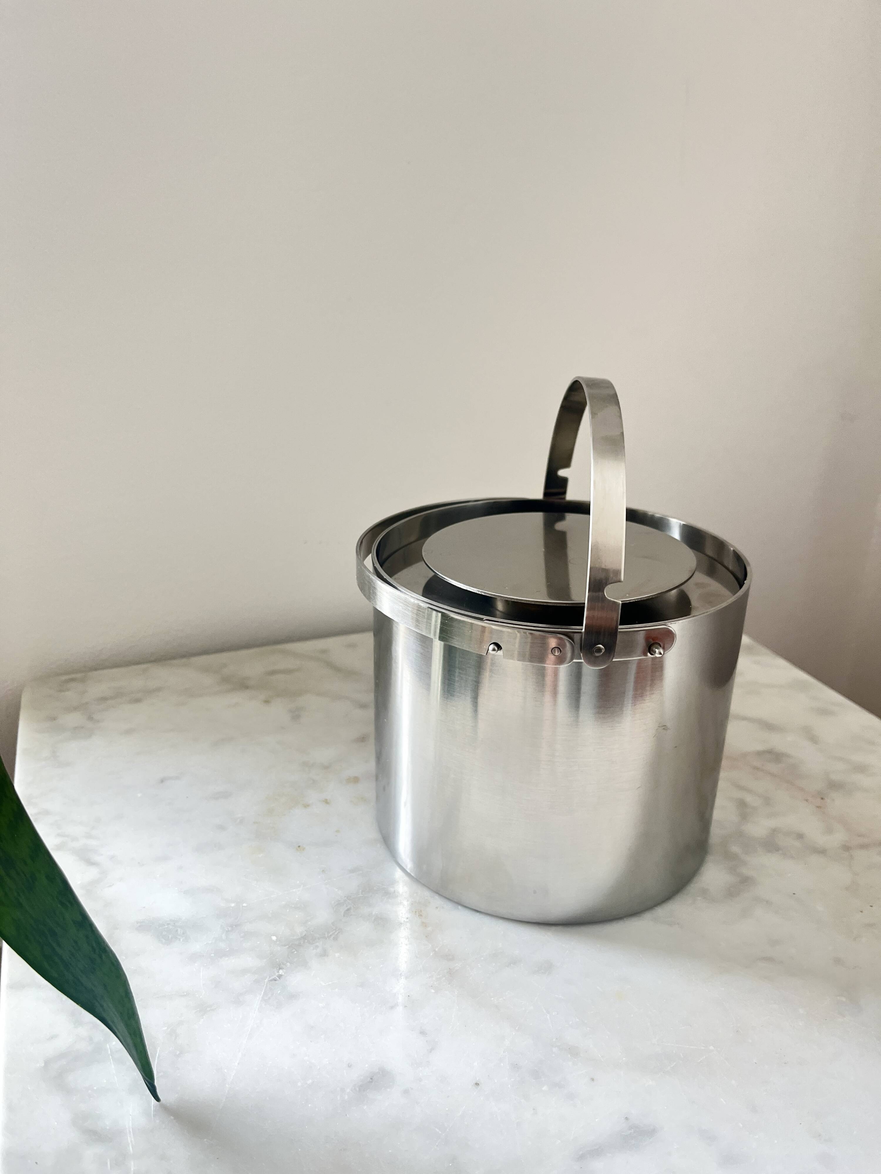 Vintage  Ice Bucket Cylinda Line by Arne Jacobsen for Stelton, Denmark, 60s