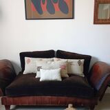 Organic Modern Turned Wood and Rope Footstool in the Style of Charlotte Perriand