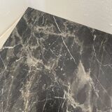 Set of 2 pull-out tables in black/grey marble