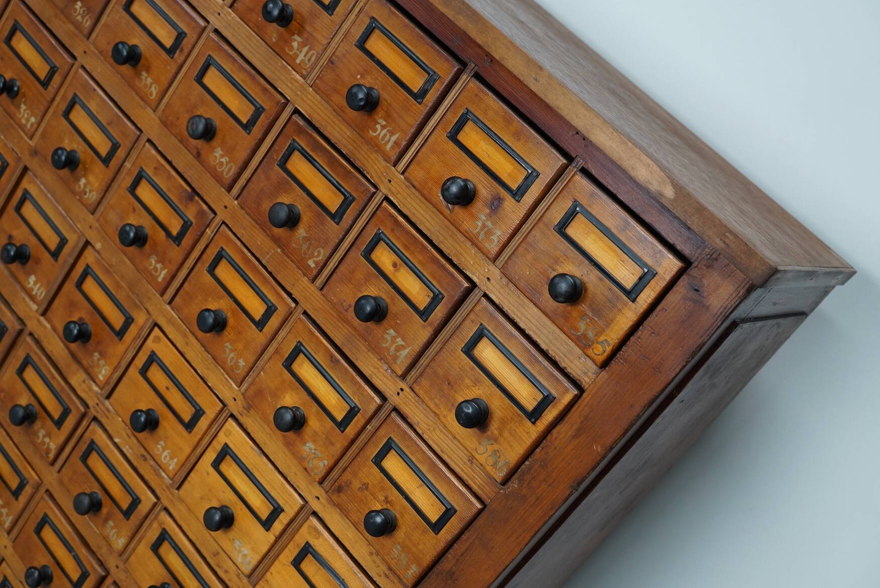 Dutch Industrial Pine Apothecary / Workshop Cabinet, circa 1930s