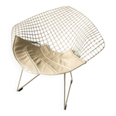 White Bertoia Diamond chair