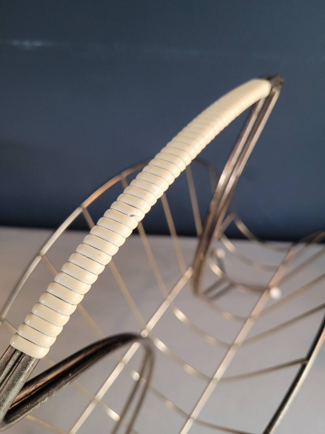 Vintage gold metal magazine rack