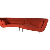 Ligne Roset “Yang” sofa, in red Kvadrat “Divina” fabric