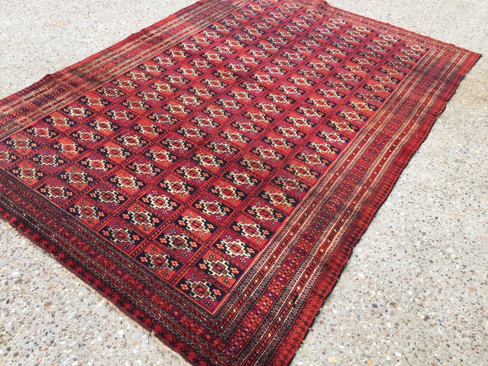Traditional Turkoman Oriental Hand Made Rug 180x122cm boho
