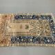 Distressed Turkish Rug 122x79 cm Vintage Shabby, Wool Tribal Blue, Beige Small