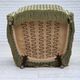 1960s, Danish armchair, original striped furniture velour, beech wood legs.