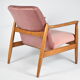 Original GFM-64 model, designer E.Homa, 1960s, upholstered, pink velvet