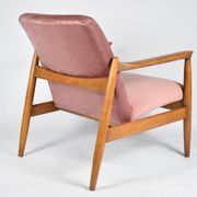 Fauteuil GFM-64 original, designer E.Homa, années 1960, rembourré, velours rose