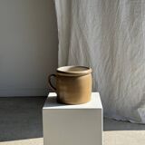 Large stoneware pot with handle H17.5