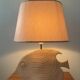 Vintage fish lamp in terracotta signed from the 1970s.
