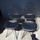 Set of 4 Eames chairs in metal