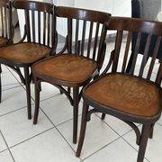 Suite de 4 chaises de bistrot vintage années 1960