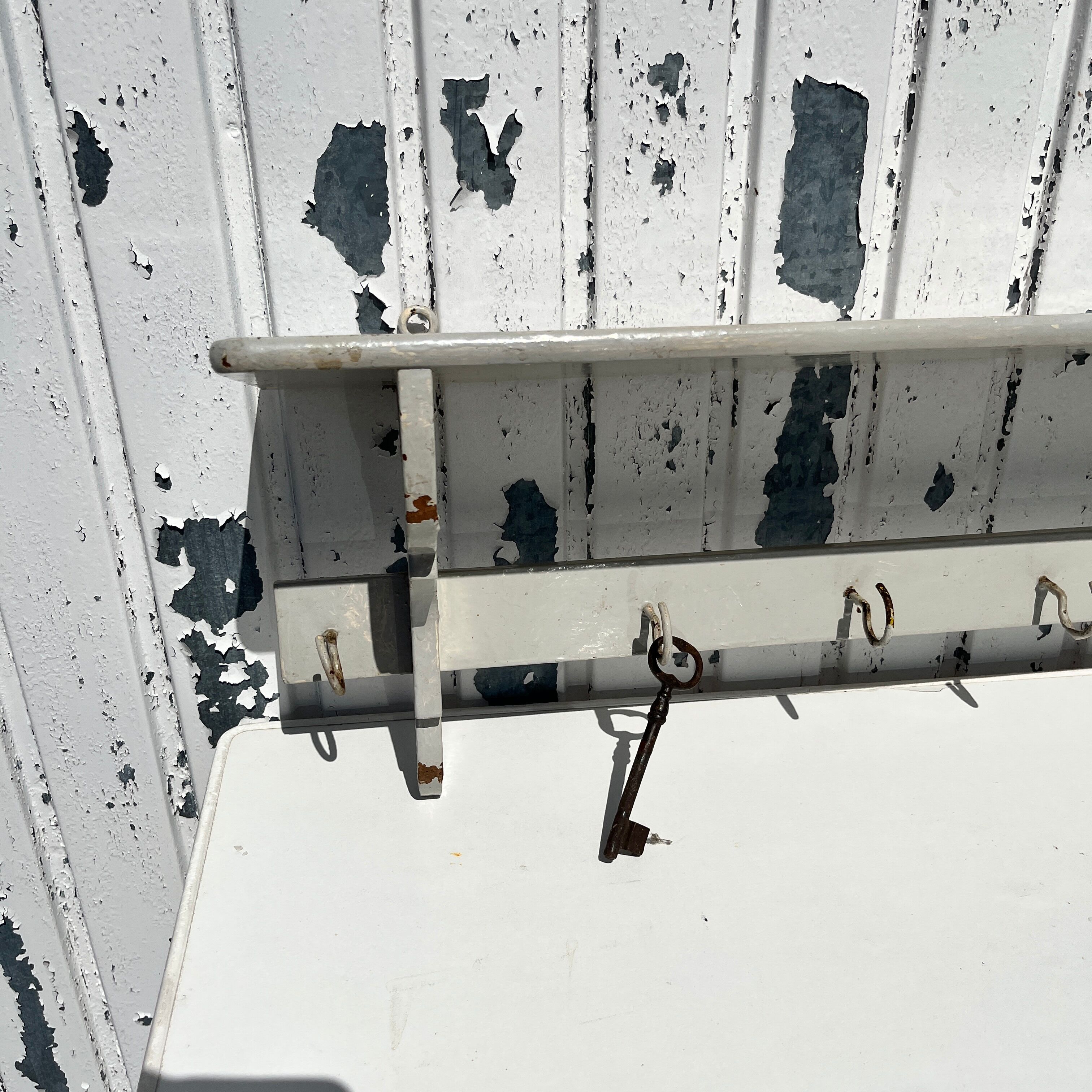 Painted wooden kitchen shelf