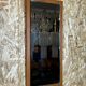 60s 70s teak mirror 77x37cm