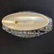 Art deco fruit bowl in crystal and metal husser strasbourg 1960 flat