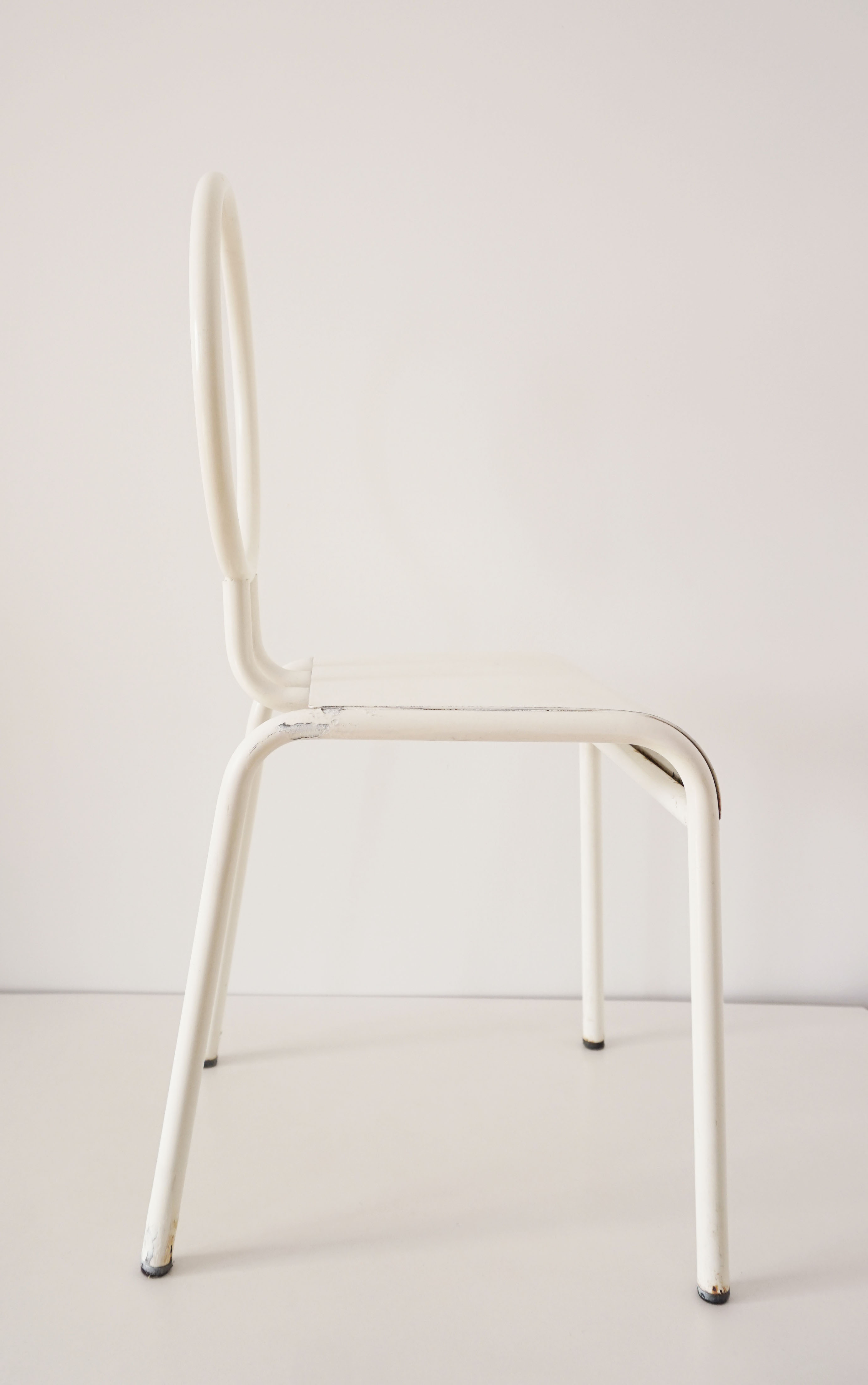 Vintage white metal children's chair