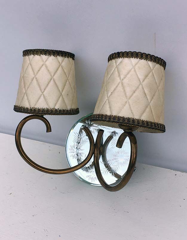 Applique laiton et miroir