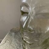 Vintage molded glass hat head from the 60s