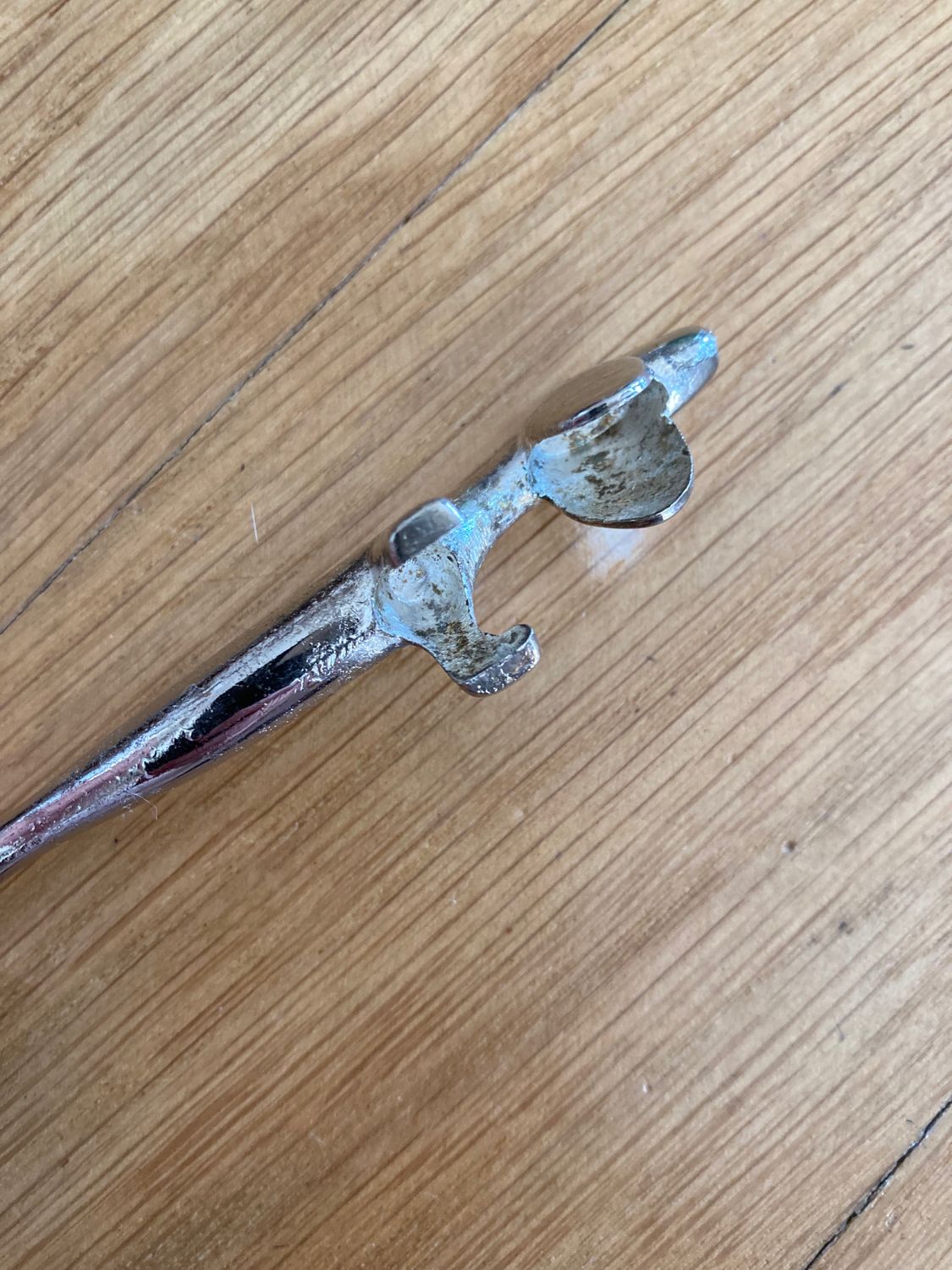 Knife doors dog basset / dachshund silver metal